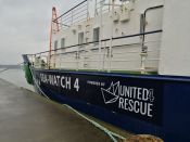 Bündnis für die Seenotrettung „United4Rescue – Gemeinsam Retten e.V.“: Rettungsschiff auf den Namen "Sea-Watch 4" getauft. Foto: Béla Dörr