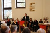Festgottesdienst im Evangelischen Gemeindezentrum in Berlin-Hellersdorf anlässlich des 25-jährigen Kirchweihjubiläums. Foto: kklios