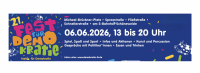 21. Fest für Demokratie am 6. Juni 2026 von 13 bis 20 Uhr in Treptow-Köpenick – Michael-Brückner-Platz, Spreestraße, Fließstraße, Schnellerstraße, am S-Bahnhof Schöneweide