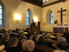 Einführung von Pfarrer Dr. Sebastian Fuhrmann am 3. Dezember 2017 in der Alten Pfarrkirche Lichtenberg. Foto: Fam. Orphal / Ev. Kirchengemeinde Lichtenberg