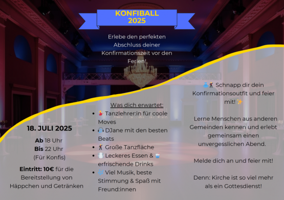 Konfiball am 18. Juli 2025 im Haus des Kirchenkreises