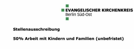 Stellenausschreibung: 50% Arbeit mit Kindern und Familien