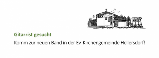 Gitarrist gesucht – Komm zur neuen Band in der Ev. Kirchengemeinde Hellersdorf!