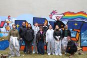 Ev. Paul-Gerhardt-Kirchengemeinde Lichtenberg:&nbsp;Graffiti-Projekt „Gestalte deinen Raum“. Foto: Projekt