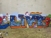 Ev. Paul-Gerhardt-Kirchengemeinde Lichtenberg:&nbsp;Graffiti-Projekt „Gestalte deinen Raum“. Foto: Projekt