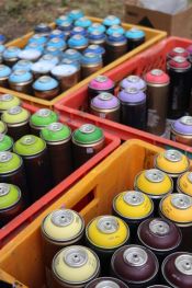 Ev. Paul-Gerhardt-Kirchengemeinde Lichtenberg:&nbsp;Graffiti-Projekt „Gestalte deinen Raum“. Foto: Projekt