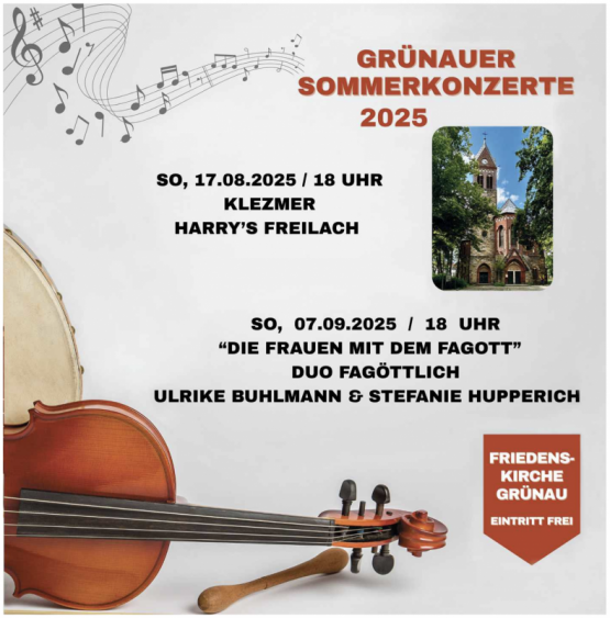 Grünauer Sommerkonzerte – noch bis zum 7. September 2025