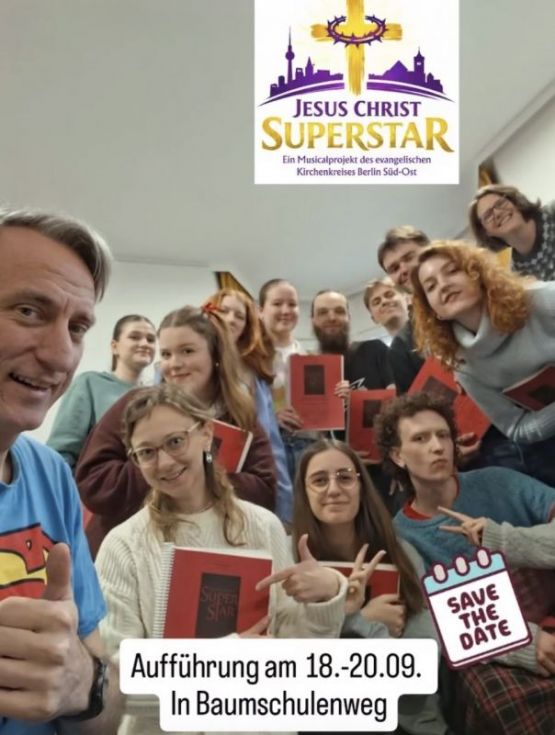 JESUS CHRIST SUPERSTAR von Tim Rice und Andrew Lloyd Webber – ein Musical-Projekt des Ev. Kirchenkreises Berlin Süd-Ost: Update – tolles Probenwochenende mit dem Bühnencast in Baumschulenweg. Foto: Musical-Projekt ekbso.de