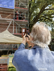 Ein Meilenstein der Sanierung: Richtfest an der Stadtkirche in Köpenick. Foto: T. Kasischke