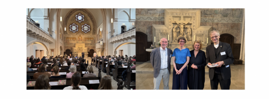 Sprengelkonvent in der Friedrichshagener Christophoruskirche – (v.l.n.r.:) Superintendent Hans-Georg Furian, Berlins Generalsuperintendentin Dr. Julia Helmke, Prof. Johanna Haberer, Pfarrer Markus Böttcher, Friedrichshagen. Fotos: Bosenius
